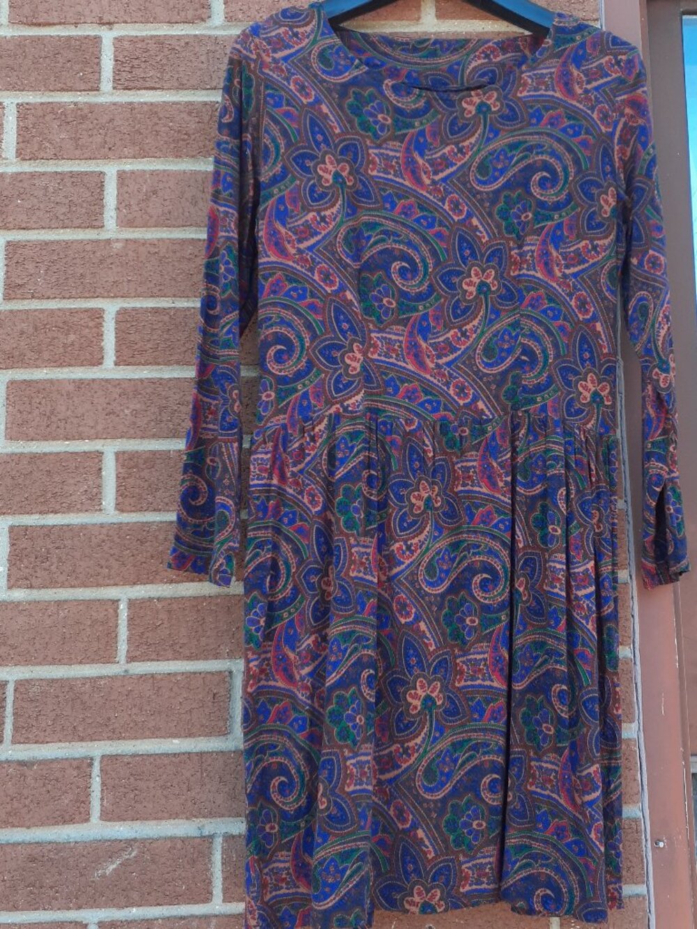 Handmade Vintage Paisley Dress Autumn/Dark Academia Vibes Size Small